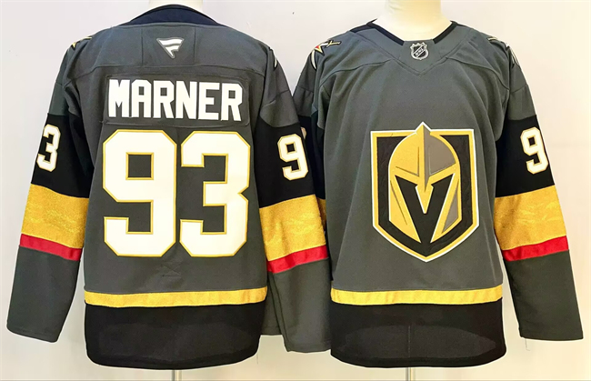 Youth Vegas Golden Knights Vegas Golden Knights #93 Mitch Marner Grey 2024-25 Stitched Hockey Jersey